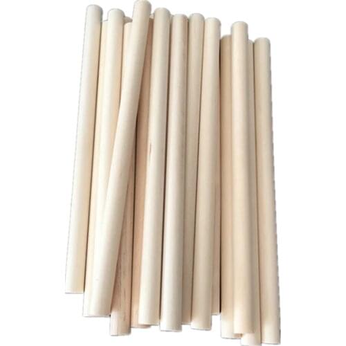 10Pcs Round Wooden Stick for Crafts Food Ice Lollies and Model Making Cake Dowel for DIY Food Craft Useful Wood for Home DIY