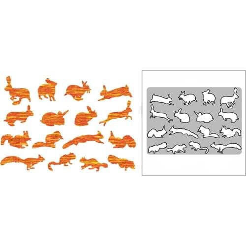 New Kangaroo Squirrel Rabbit Panel 2021 Metal Cutting Dies for DIY Scrapbooking and Card Making Embossing Craft Decor No Stamps