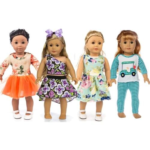 4 Sets Doll Clothes-Fashioh Dress for My Little Baby-18inch Life/generation Doll Accessories-american Toy Outfit for Girls Gift