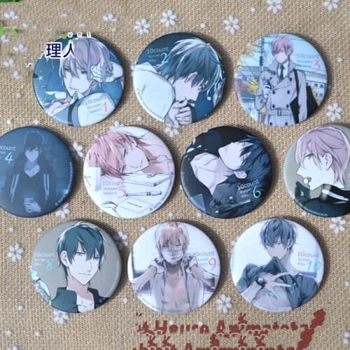 Full set Rotten Girls Fujoshi Ten Count 10 Count tadaomi Kurose Takarai Rihito Comic Story Brooch Badge Backpack Deco Fans
