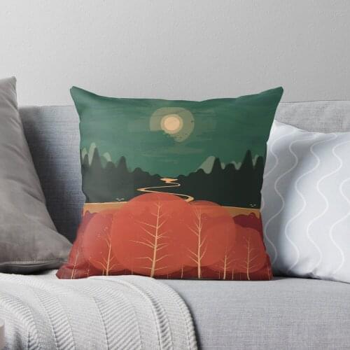 Midday Mountains Throw Pillow Cushion Cover Polyester throw pillows case on sofa home living room car seat decor 45x45cm