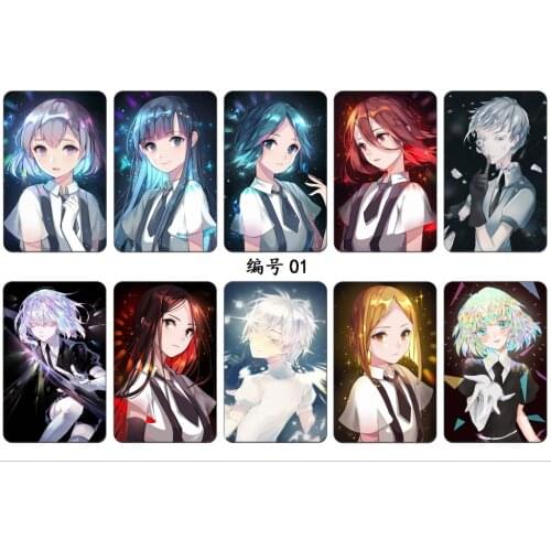 Anime Land Of The Lustrous Cosplay Props Cartoon Accessories Favors Souvenir PVC Bus Bank Access Control Card Stickers Gifts