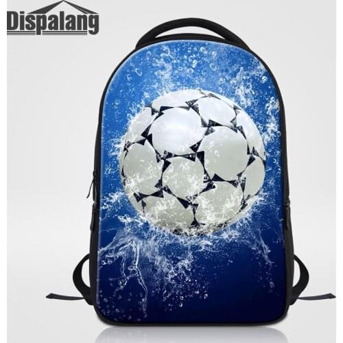 Dispalang Footballs Design Men Travel Shoulder Bags Soccers Print Backpack For Laptop Large Capacity Mochila Escolar Rugzak Pack