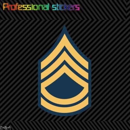 E-7 Sergeant First Class Insignia Sticker Decal Self Adhesive Vinyl Us Army Stickers for Motos, Cars, Laptops, Phone