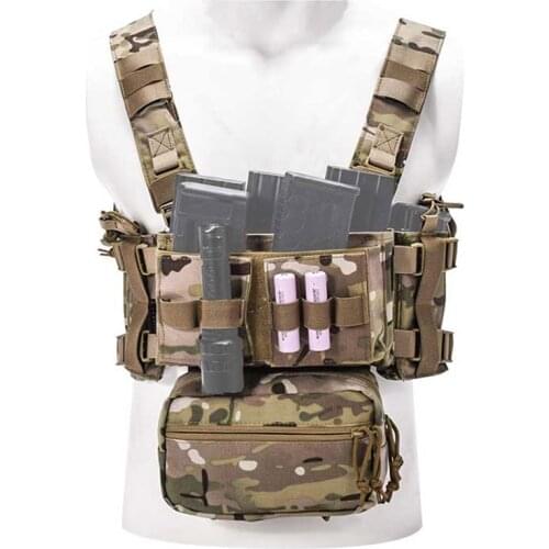 Tactical Chest Rig Molle Outdoor Airsoft Military Vest Carrier Chest Vest with Tool Magazine Pouch Camping Hunting Accessories