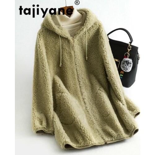 Coat Fur Real 100% Wool Jacket Autumn Winter Coat Women Clothes 2021 Korean Vintage Sheep Shearling Suede Lining Tops ZT3759