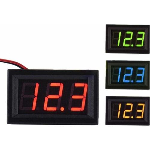 1Pc Car Voltmeter 30V Digital Voltage Panel Meter 3 Cable Auto Electromobile Motorcycle Accessories