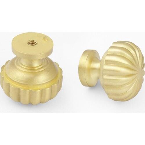 1PC Brass Pumpkin Cabinet Knobs Drawer Cupboard Pull Handle DIY Home Kitchen Furniture Hardware Accessories