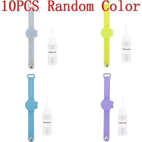 10PCS Wristband Hand Dispenser Wristbands Hand Dispenser Silicone Bracelet Distributor Pumps Disinfectant Sanitizer Dispenser