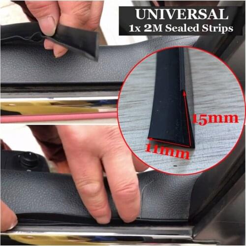 2M Car Stickers Car Door Casement Trim Edge Moulding Rubber Noise Weatherstrip Seal Strip Interior Car-Styling Accessories Black