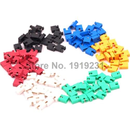 120pcs 6 Color Each color 20 PCS 2.54mm Standard Circuit Board Jumper Cap Shunts Short Circuit Cap