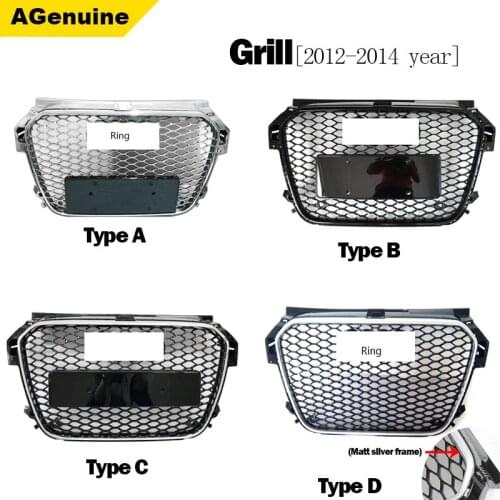 A1 RS1 ABS front Grills Front Honey Mesh Grille for Car styleing mesh Grills