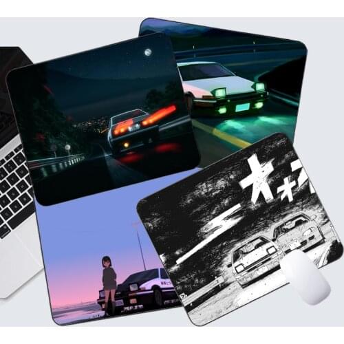 Initial D Car Mouse Pad Natural Rubber Creative Cute Mause Pad Waterproof Office Desk Accessories