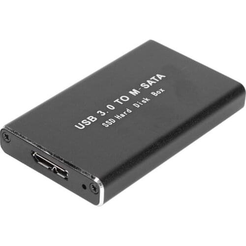 VKTECH SSD Case Hard Drive Enclosure USB 3.0 to MSATA Adapter External Hard Disk Box HDD Enclosure mSATA Mobile SSD Disk Case