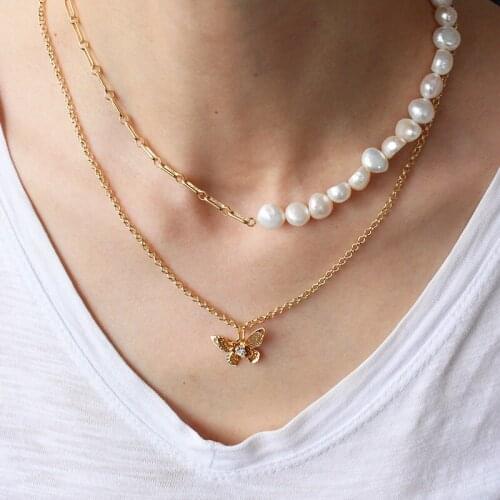 CHENFAN Fashion Map Necklaces For Women Sequins Star Pendants pearl necklace Beads Shell Chokers jewelry 2020 costume jewelry