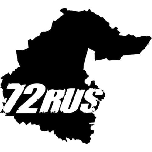 CK20959# Various Sizes Vinyl Decal Russia Region 72. Тюмени Car Sticker Waterproof Stickers on Truck Bumper Rear Window