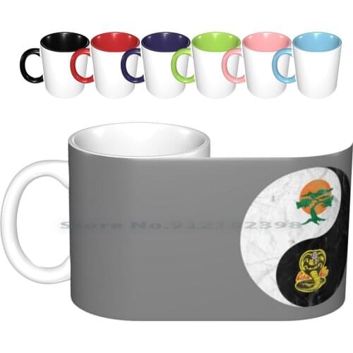 Miyagi-Do , Kai Yin-Yang Design Ceramic Mugs Coffee Cups Milk Tea Mug Kai Karate Karate Kid Miyagi 80s Martial Arts Kai Kid