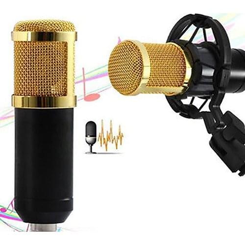 BM 800 Condenser Pro Audio Microphone Sound Studio Dynamic Mic + Shock Mount Widely Used in Video Teaching Conference