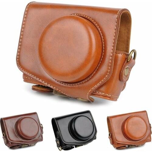 Leather Camera Case For Canon PowerShot G7X Mark2 G7XII G7X II Digital Camera Bag Cover