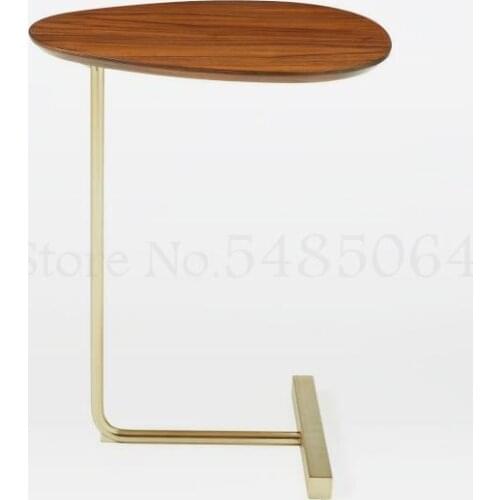 Creative Minimalist Oval Living Room Sofa Table Coffee Table Bedroom Corner Table Modern Lazy Bedside Table Reading Table