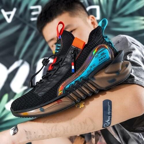 Summer Trendy Men Running Shoes Breathable Sneakers High Quality Antiskid Damping Jogging Shoes Training Sports Shoes Zapatillas