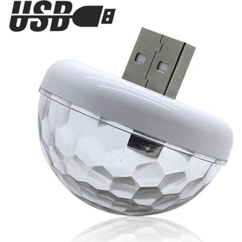 Mini 3 Colors USB Voice Control LED Stage Light Car Home Party Club DJ Lamp Car Interior Accessories Boutique 2019 Wholesale