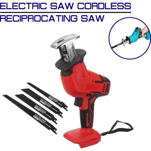Mini Electric Saw Cordless Reciprocating Saw With 4 Saw Blades Woodworking Cutting DIY Power Saws Tool For 18V Makita Battery