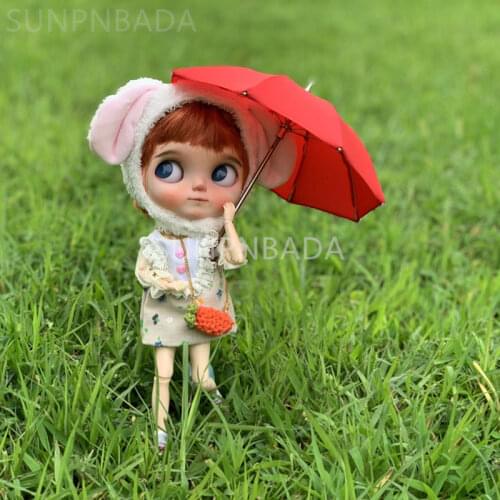 3 Size Miniature Dollhouse Mini Umbrella for BJD, Obitsu11, Blyth 1/6, 1/8. 1/12 Doll Accessories Toy