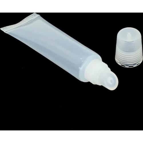 100/200pcs 8g 8ml Empty Lipstick Tube,Lip Balm Soft Hose,Makeup Squeeze Sub-bottling,Clear Plastic Lip Gloss Container