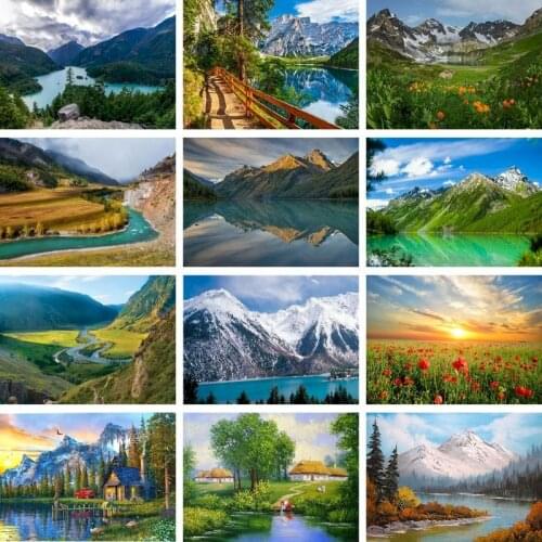 GATYZTORY 60x75cm Paint By Numbers For Adults Landscape Paint On Canvas with Numbers Acrylic paints Home Decor Diy Gift