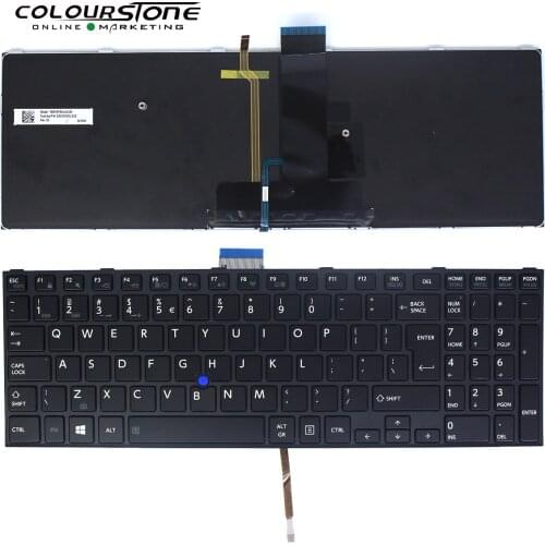 New US Laptop Keyboard For Toshiba Satellite Pro R50-C Z50-C/1550 A50-C/C1510/C1520 English Black Backlit With Big Enter Key