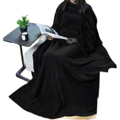 New fashion Winter Warm TV Blankets Adults Kids Bathrobe Sofa Cozy Blanket Sweatshirt Plush Coral Blankets Outwears