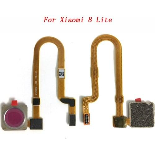 New Touch ID Home Button For Xiaomi Mi 8 Lite Fingerprint Sensor Scanner Connecter Home Menu Return Button Flex Cable