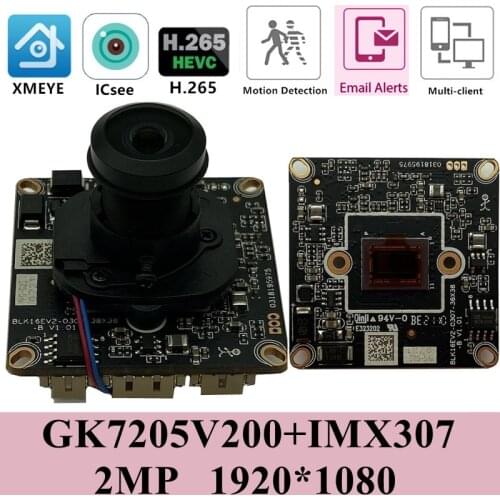 Sony IMX307+3516E H.265 IP Camera Module Board with IRCut Panorama FishEye 2.8-12mm 3MP CMOS ONVIF CMS XMEYE P2P Motion RTSP