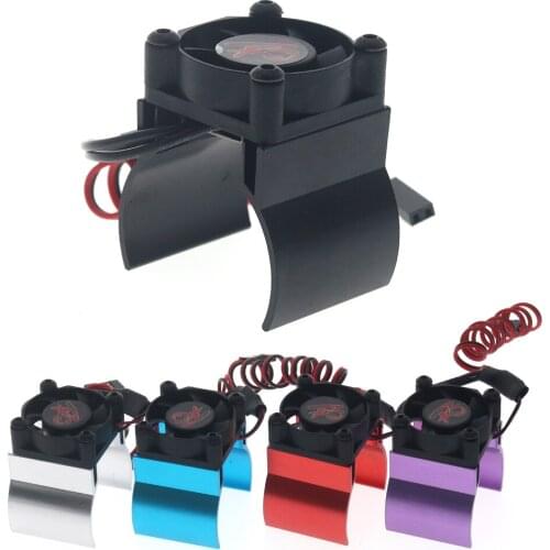 RCTOYFUN 1pcs 550 540 Motor Cooling Fans Thermal Sensor Heatsink Kit For Traxxas Hsp Redcat Rc4wd Tamiya Axial SCX10 D90 HPI Car