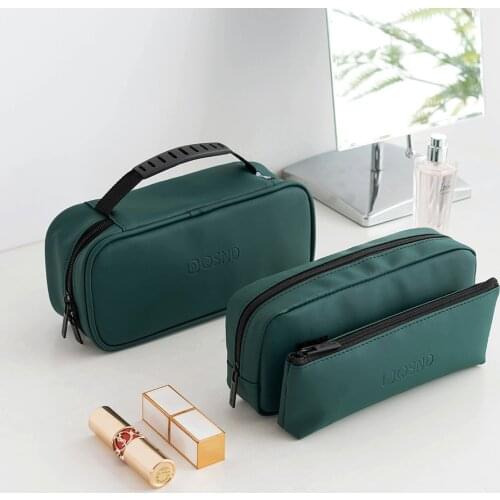 Hand held detachable solid color pencil case portable pencil bag kid stationery bag School supplies storage bag Student pen case