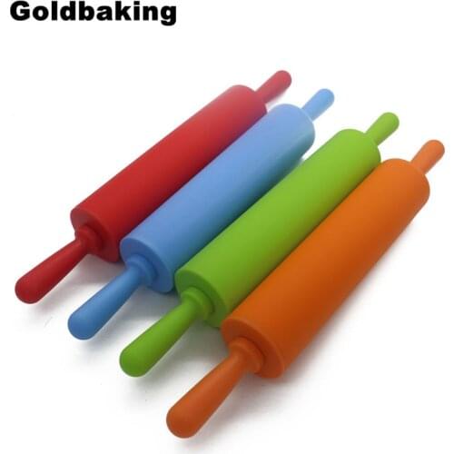 Silicone Dough Roller Middle Size Rolling Pin Colorful Pastry Tool