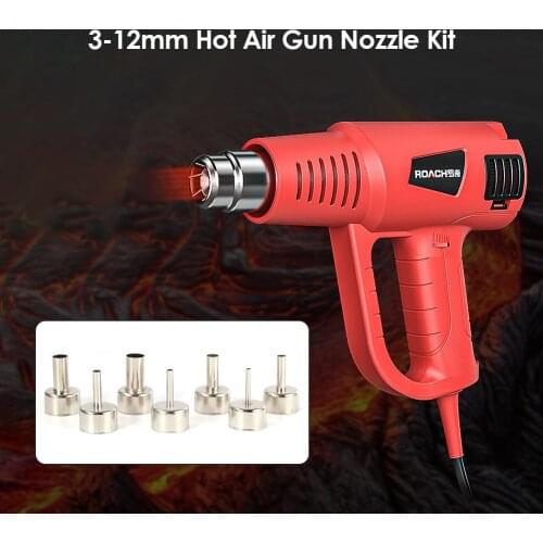 Station Gun Blower Round Nozzles 3-12mm Hot Air Gun Nozzle Kit for 858D Welding Soldering Station Heat Gun Tips