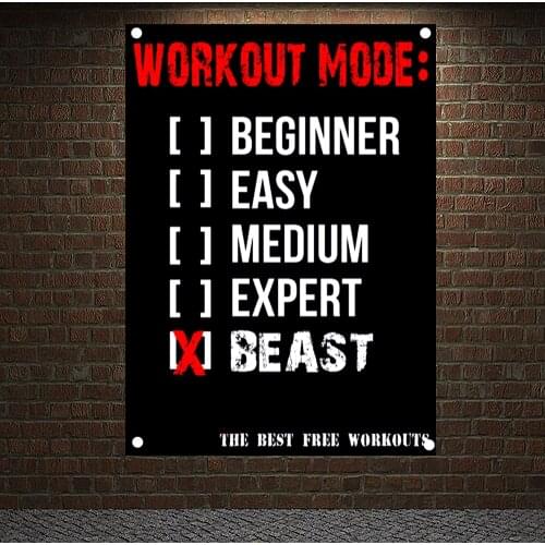 Dance Yoga Studio Hanging Cloth Wall Art Training Motivation Banners Flags Exercise Poster Canvas Painting Mural Wall Decor D2