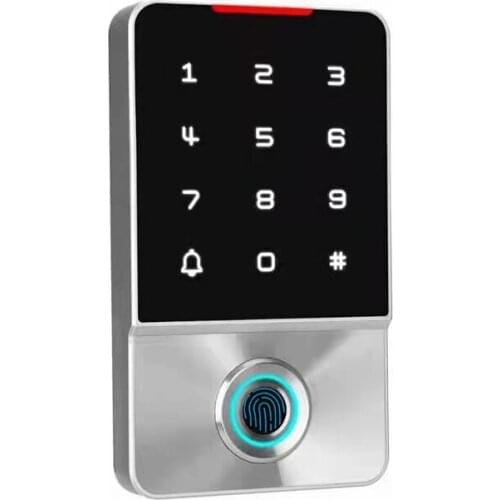 IP66 Waterproof Metal Standalone Fingerprint Access Controller Support Touch Keypad Password 13.56MHz IC Card