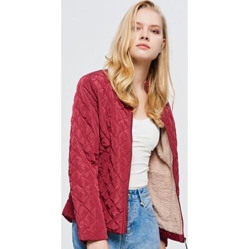 Winter New Style Stand Collar Long Sleeve Light Cotton Jacket Winter Jacket Women Puffer Jacket