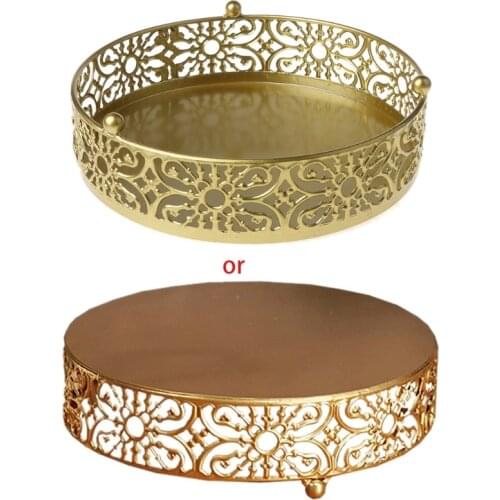 Gold Wedding Dessert Tray Cake Stand Candy Display Plate for Wedding Holiday jewelry display holder