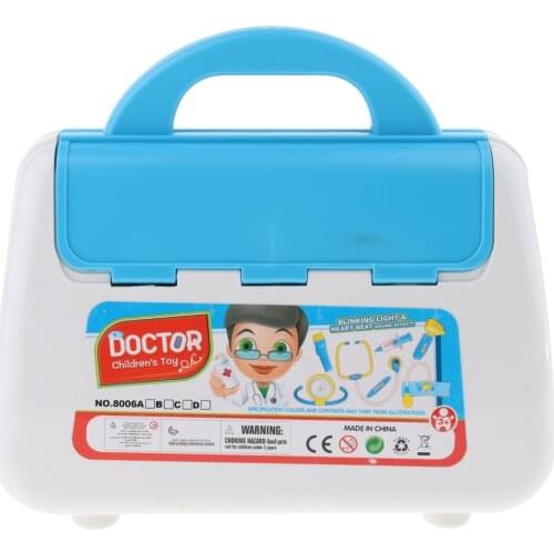 15 Pieces Baby Role Pretend Play Doctor Nurse Tools Kits Set Educational Toy Blue