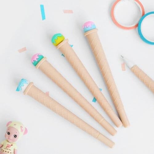 24 pcs Creative Candy Ice Cream Neutral Pen Black Signature Pen Student Stationery Wholesale Kawaii School Supplies