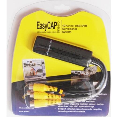 4 Channel USB Capture Card Easycap Video DVR TV VHS Audio Capture Adapter For CCTV Camera Monitor DVD 4CH USB DVR Cards Board