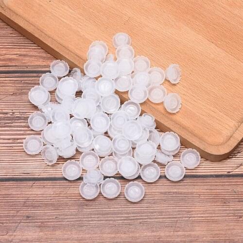 50/100pcs Eyelash Grafting Eyelash Blossom Cup Sun Flowering Glue Holder Ring Eyelashes Extension Adhesive Stand