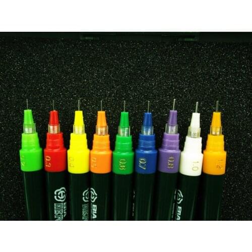 Authentic Hero technical pen high quality hook line pen architectural design drawing pen repeated filling ink pen ( 9pens/ set )