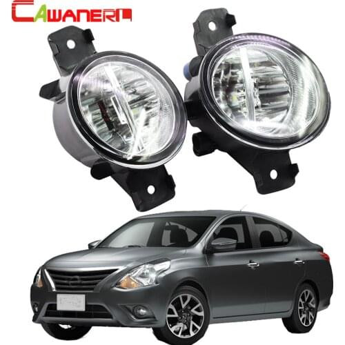 Cawanerl For Nissan Versa 2012 2013 2014 2015 Car Styling H11 4000LM LED Light Right + Left Fog Light Daytime Running Light 12V