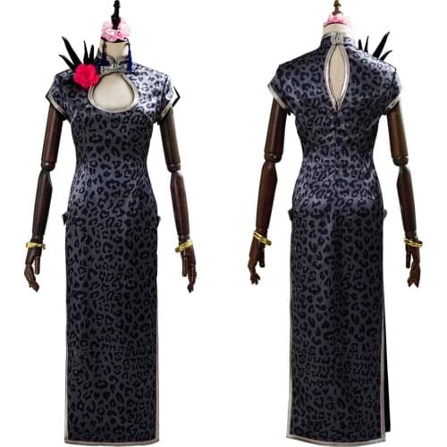 Final Cosplay Fantasy VII Remakes Tifa Lockhart Cosplay Costume Cheongsam Outfit Dress Halloween Carnival Costumes
