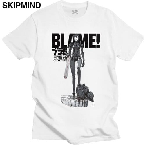 Blame 003 T Shirts Mens Cotton Hipster T-Shirt Sidonia Manga Heavy Industries Nihei Tsutomu Anime Tshirt Short Sleeve Tee Top